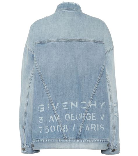 used givenchy jackets|oversized distressed jean jacket.